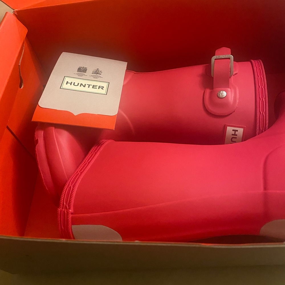 New pink rain boots for infants